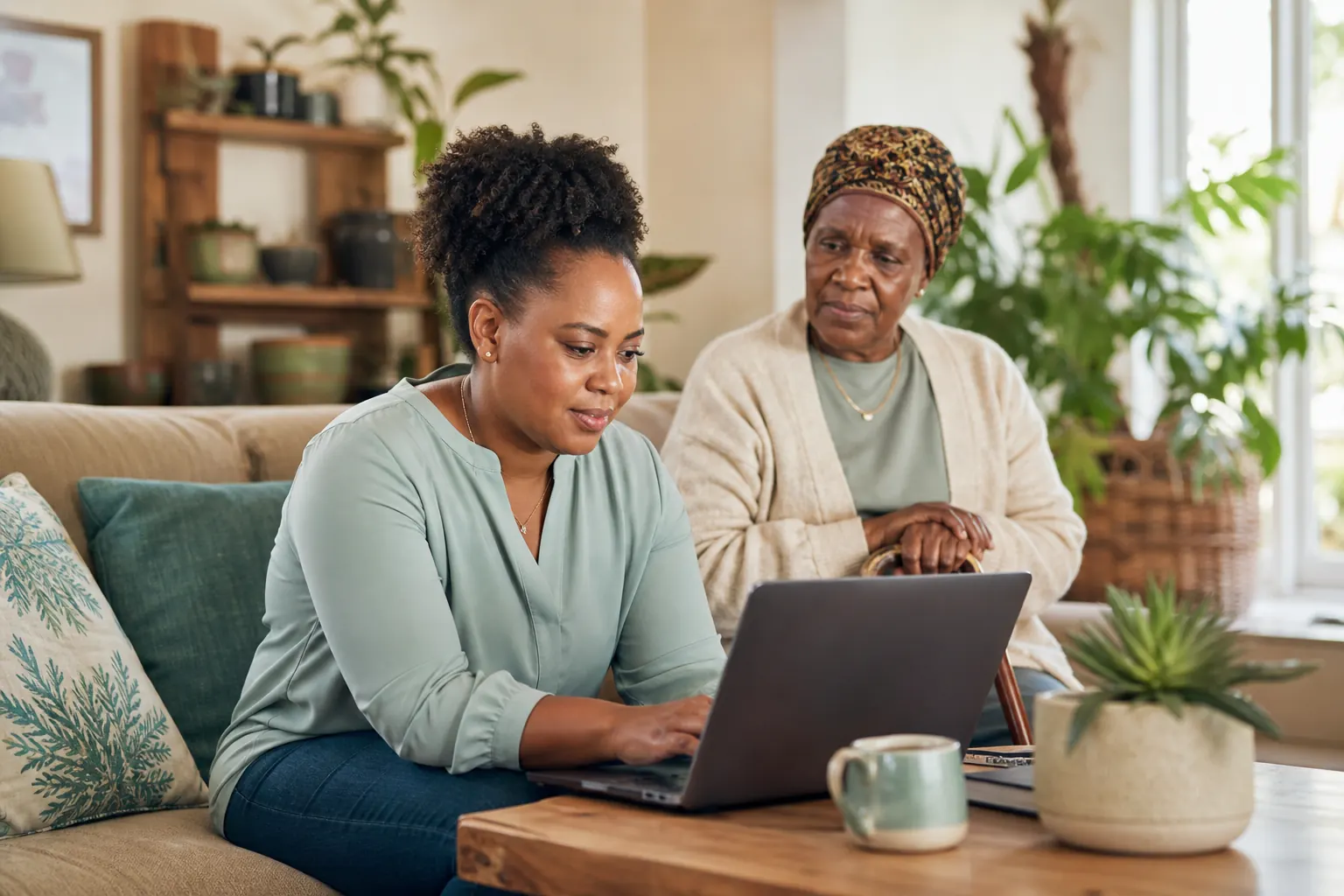 Family coordinating healthcare across borders with licensed clinicians